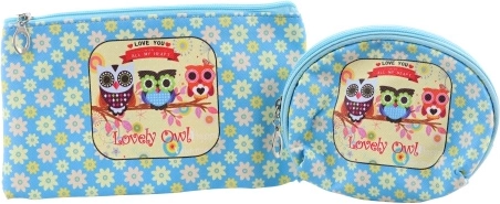 Neceser con búhos – set de 2 neceseres