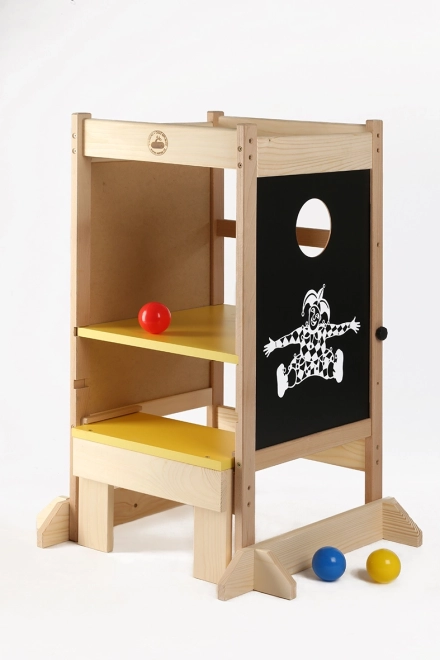 Torre de aprendizaje multifuncional de madera maciza