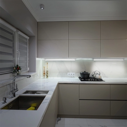 Luz uniforme para la encimera de cocina