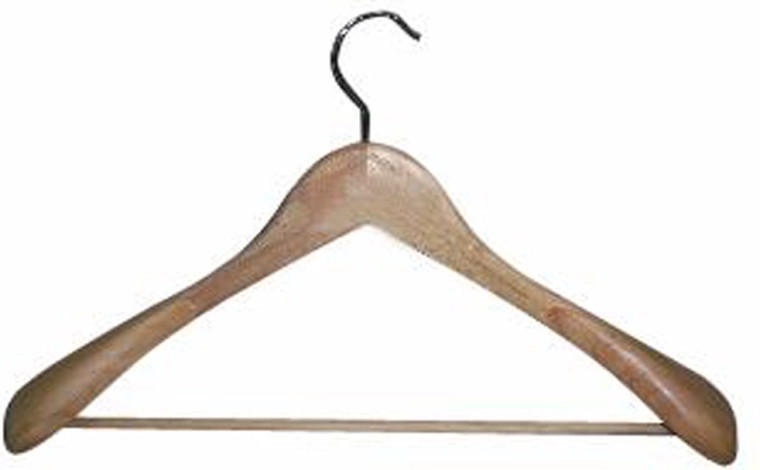 Percha de madera para vestidos Toro con gancho giratorio