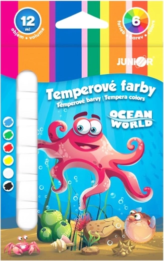 Pinturas témpera Ocean World 6×12 ml (set)