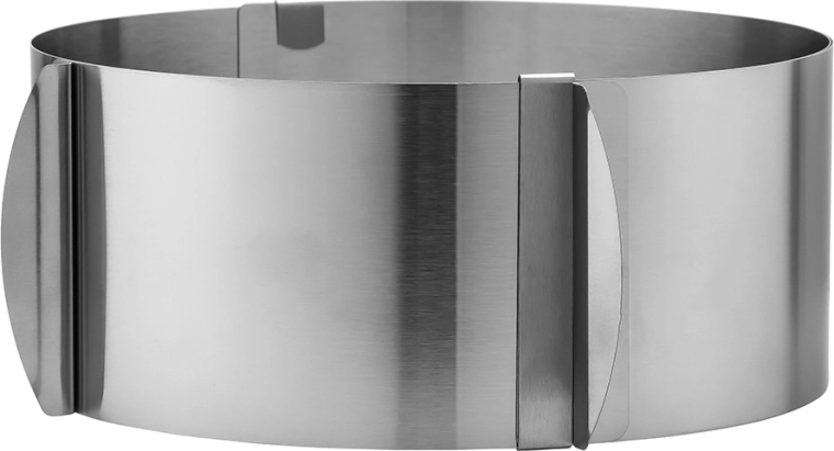 Molde ajustable para tarta de acero inoxidable 15 × 15 × 8,5 cm