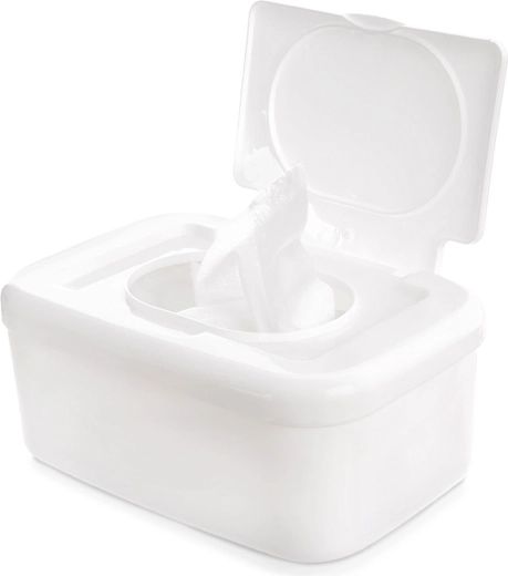 Dispensador blanco para toallitas húmedas
