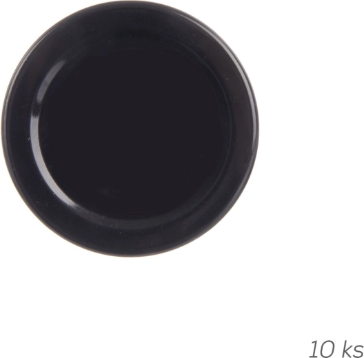 Tapa metálica TO 53 (53 mm) negra, 10 uds
