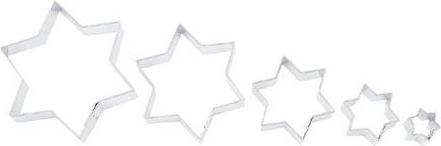 Juego de cortadores para galletas Estrellita, 5 piezas