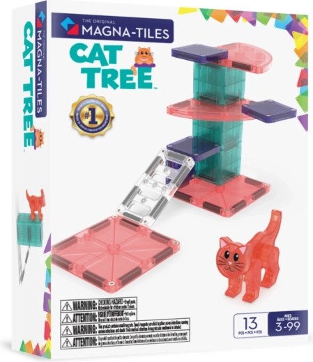 MAGNA-TILES Cat Tree construcción magnética Árbol para gatos (13 piezas)