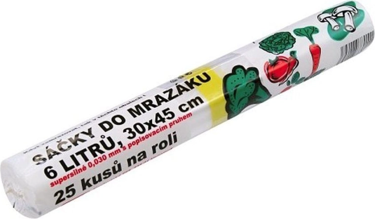 Bolsas para congelador con banda para escribir 6 l, extra resistentes (25 uds)