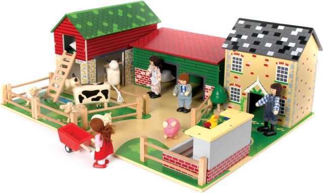 Tidlo granja de madera con tejados magnéticos