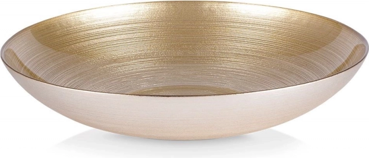 Ensaladera de vidrio dorada 30 cm, 2,2 l