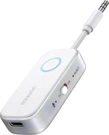 Adaptador de audio Bluetooth UGREEN 5.4 3,5 mm (TX/RX) blanco - 1 pieza