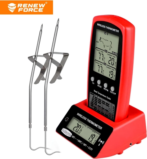 Termómetro de cocina digital para carne Renew Force con 2 sondas