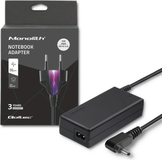 Adaptador de alimentación para ASUS 65 W, 19 V, 3.42 A, conector 4.0 × 1.35 mm + cable de alimentación