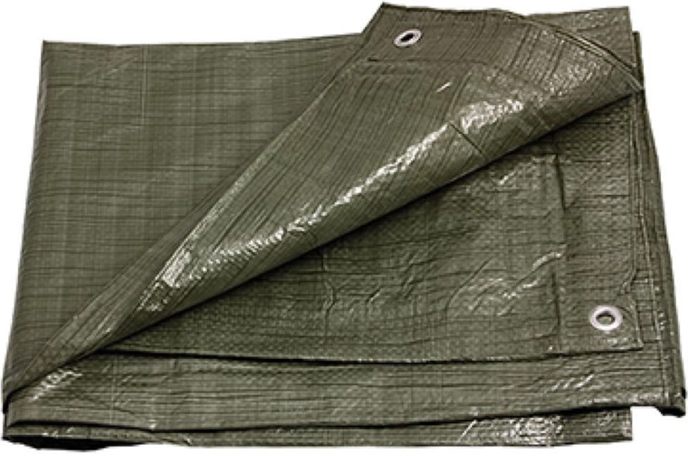 Lona con ojales 4 × 6 m, verde, 100 g/m²