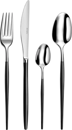 juego de cubiertos AMEFA Soprano 16 piezas negro