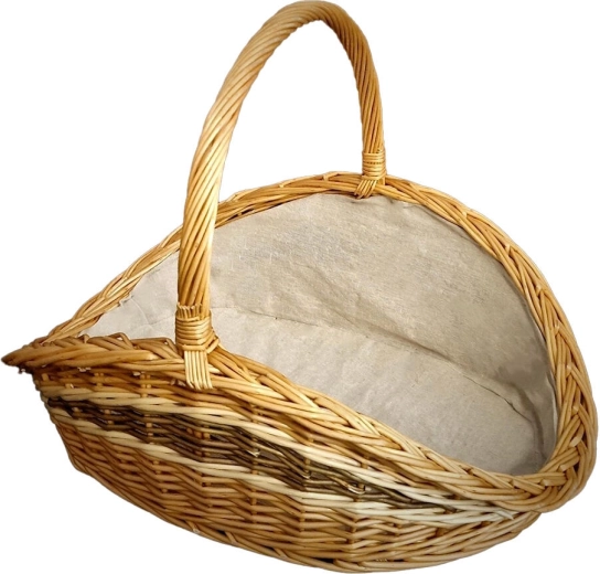 Cesta para leña Francouz barnizada 55 × 40 × 40 cm