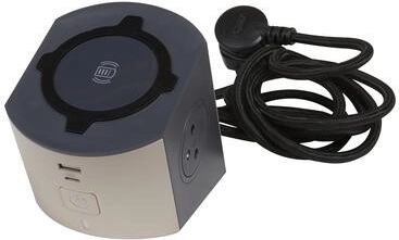 Estación de extensión con cargador inalámbrico por inducción y USB A/C, 2 tomas 2P+E, 16 A