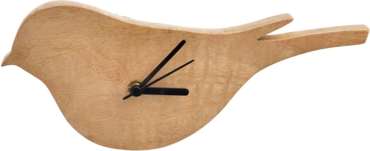 Reloj de pared Mango pajarito de madera maciza de mango