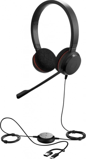 Auriculares profesionales Evolve 20 SE USB-A y USB-C estéreo para chat universal y escucha