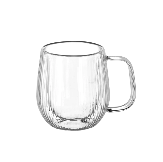Set de 2 vasos Stripe de doble pared con asa 230 ml