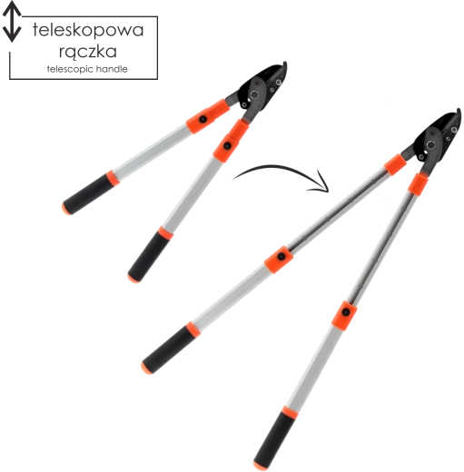Tijeras de jardín telescópicas 64–98 cm
