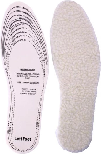 Plantillas para zapatos de lana sintética y látex – 1 par