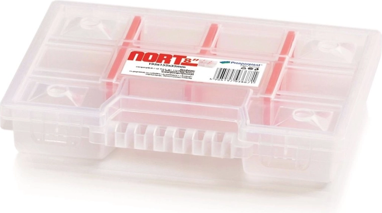 Organizador de plástico con 10 compartimentos NORT