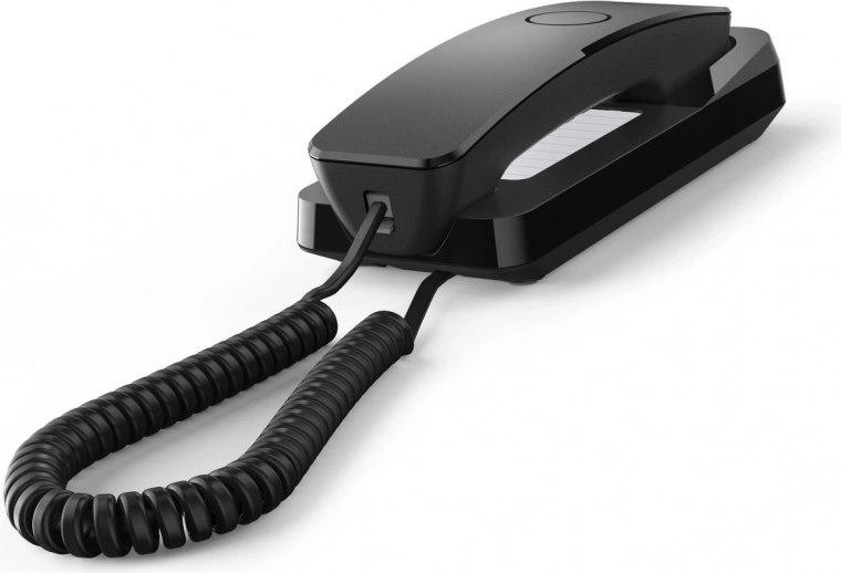 Gigaset Desk 200 negro – teléfono con cable compacto para mesa y pared