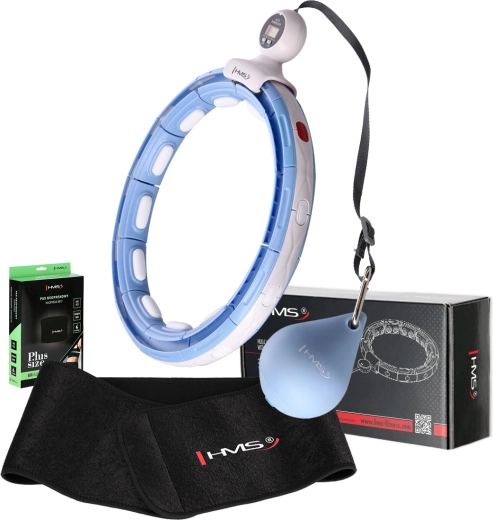 Hula hoop inteligente de masaje con peso y contador + cinturón adelgazante de neopreno HMS