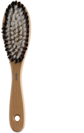 Cepillo para ropa con mango ergonómico de madera de haya