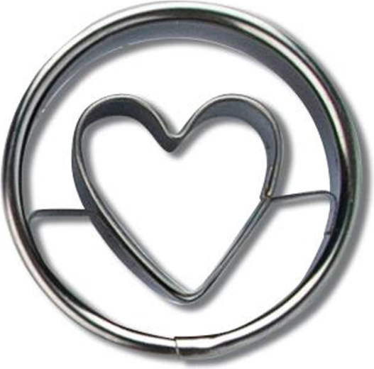Cortador para galletas redondo con corazón 4 cm TORO