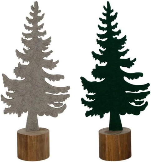 Decoración navideña arbolito 18 cm – set de 2 variantes