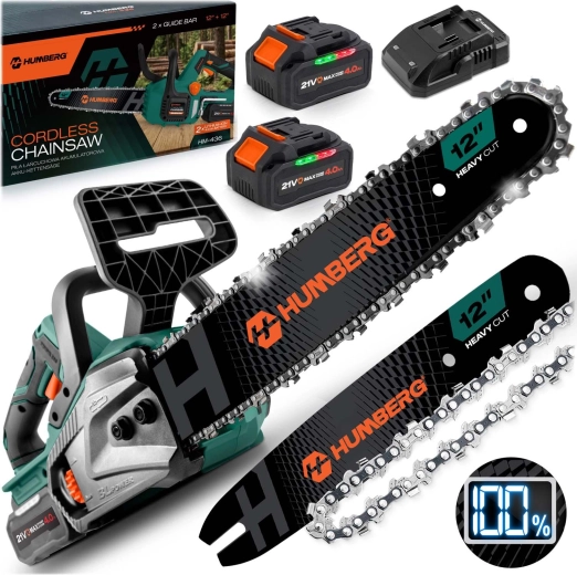 Motosierra de cadena a batería Humberg 12" sin escobillas HM-436