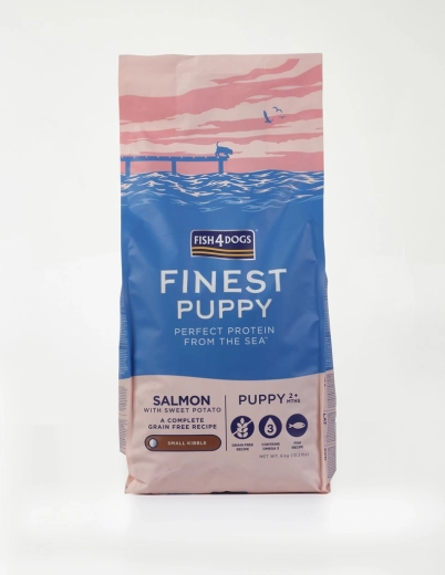 Fish4Dogs Finest croquetas pequeñas para cachorros con salmón y batatas 6 kg