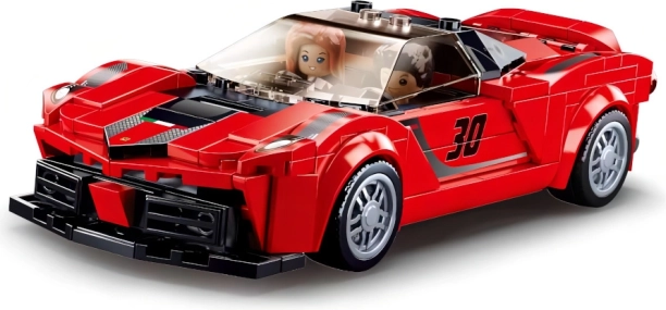 Sluban deportivo italiano rojo Model Bricks, kit de construcción