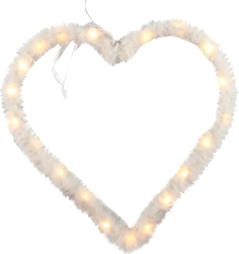 Decoración luminosa corazón 20 LED con temporizador