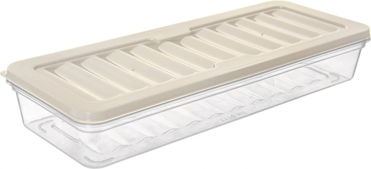 Caja para alimentos de perfil bajo con tapa 1 l