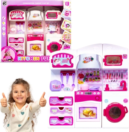 Set de muebles de cocina para muñecas – rosa - 1 pieza