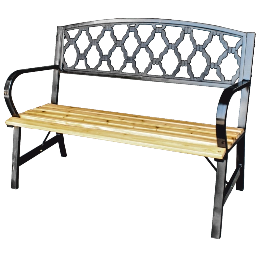 Banco de jardín Garden Line 120 cm con respaldo decorativo