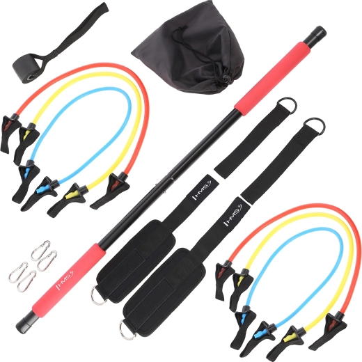 Barra de pilates con juego de expansores HMS DC31