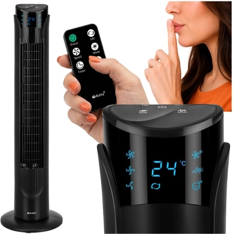 Ventilador de torre Ruhhy 83 cm negro con mando a distancia