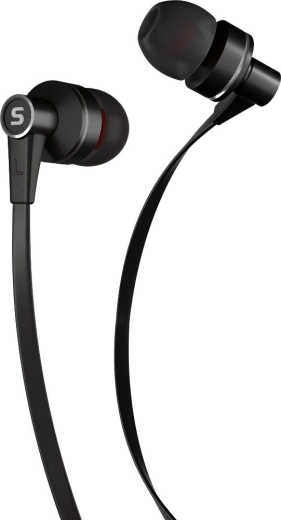 Auriculares intrauditivos metálicos Sencor con micrófono, negros