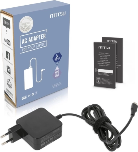 Adaptador de alimentación Mitsu para portátil 45 W USB-C Power Delivery