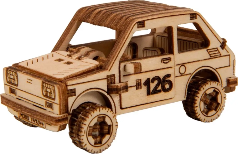 Puzzle 3D de madera – coche de rally modelo 3
