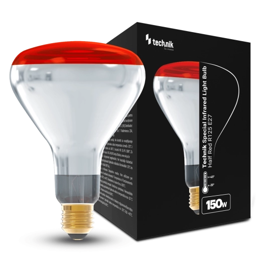 Bombilla infrarroja parcialmente roja R125 150 W E27