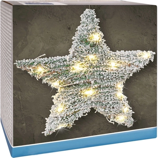 Estrella luminosa de 40 cm con 30 LED y temporizador