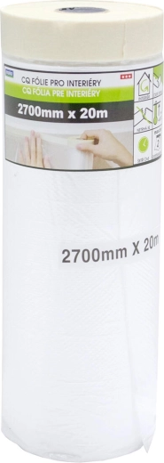 Cinta de enmascarar para interiores con lámina de cobertura 270 cm × 17 m
