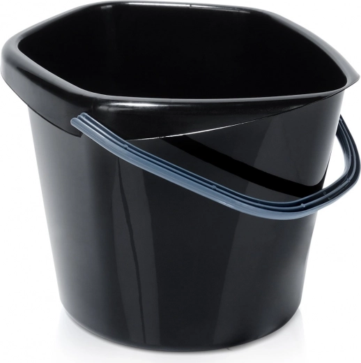 Cubo de plástico negro de 5 l