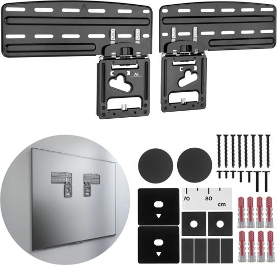 Soporte de pared para TV Maclean 43–85" No Gap Pro para Samsung QLED, Neo QLED, Crystal UHD y The Frame