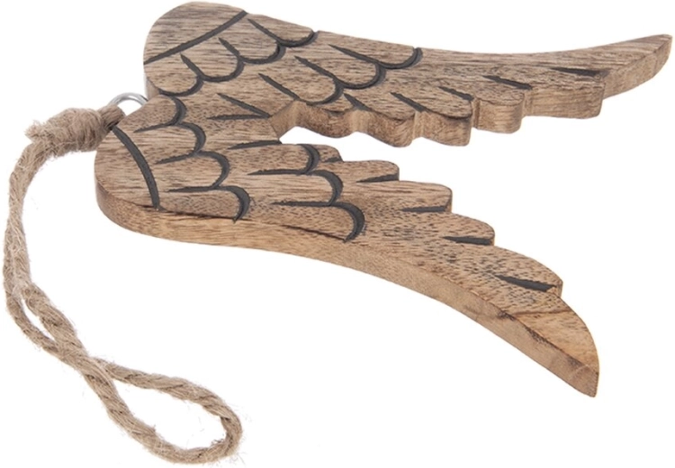 Motivo delicado de alas con detalle de plumas en relieve