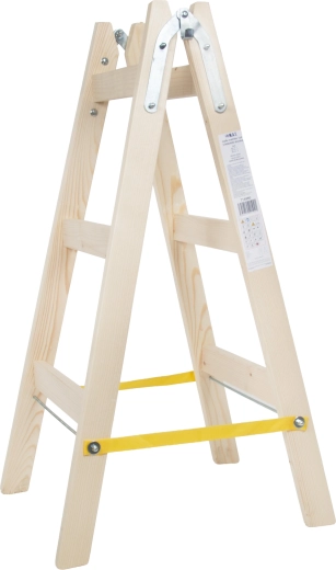 Escalera de pintor de madera PROFI, 3 peldaños, sin barnizar